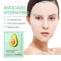 Botanical Facial Mask Hydration Boost Soothe Nourish Calming -Avocado 10Sheets 1 each