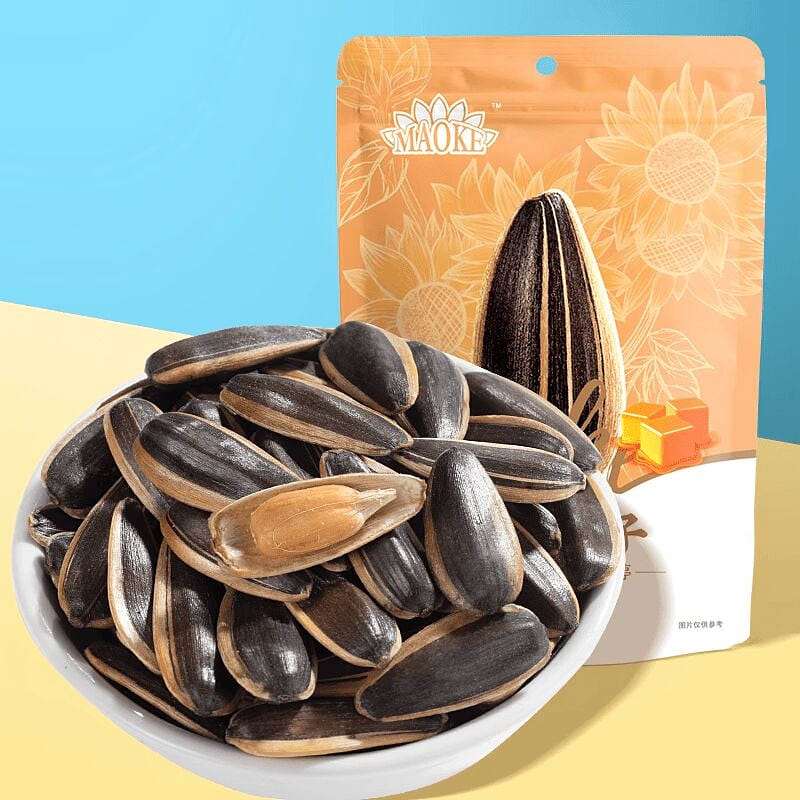 Qia Qia Mao Ke Sunflower Seeds Caramel Flavor 500g 500 グラム