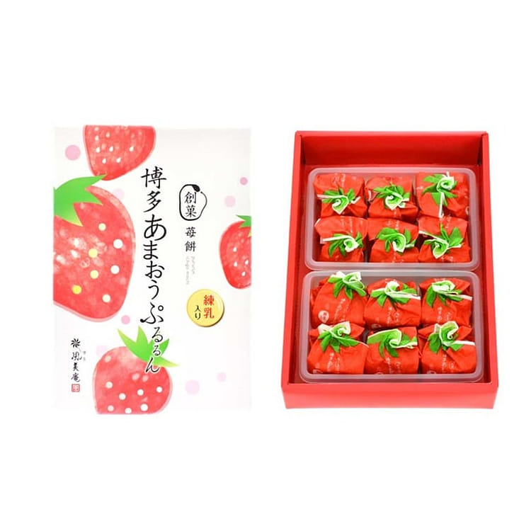 大福　　12月17日に必ず購入 日本博多特产AMAOU PURURUN 水晶草莓大福12枚装- Weee!