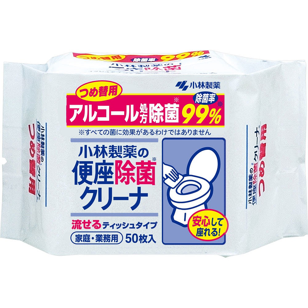 KOBAYASHI Toilet Seat Disinfectant Wipes 50 pcs 1 ส่วน