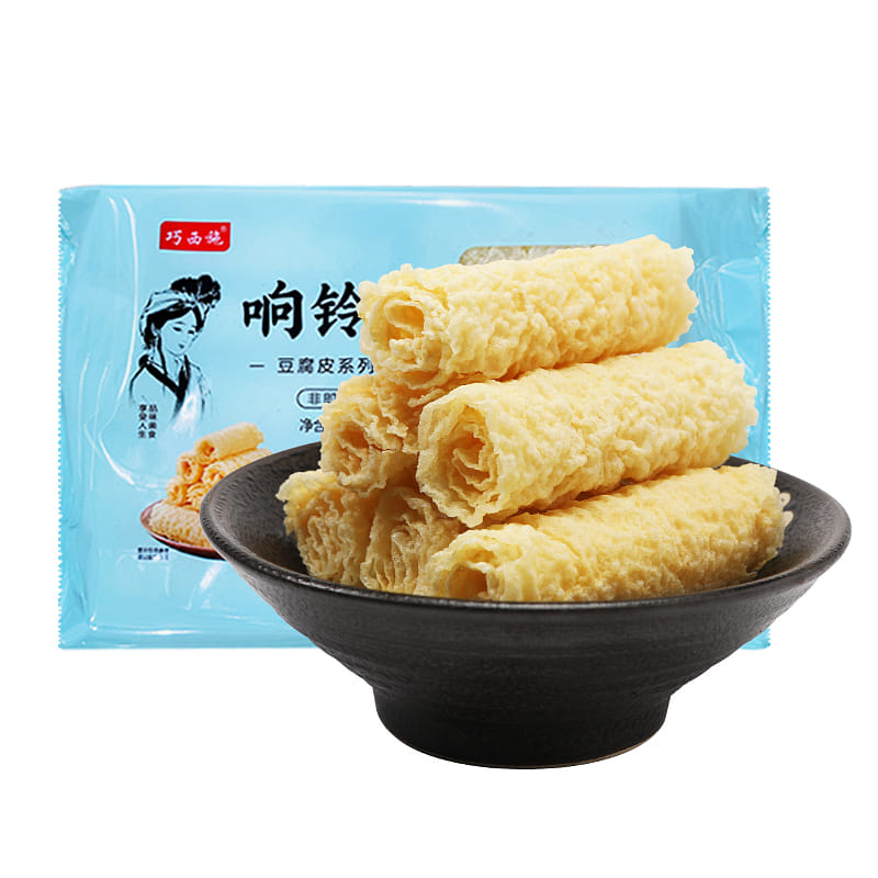 Qiaoxishi Bell Roll Fried Bean Skin 125g * 3 bags 375 กรัม