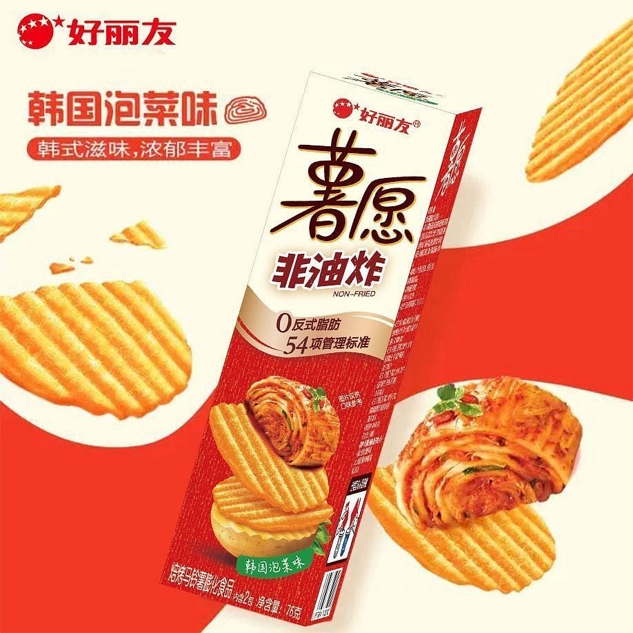 Orion Kimchi Flavored Potato Chips 76g*2 Packs 152 g