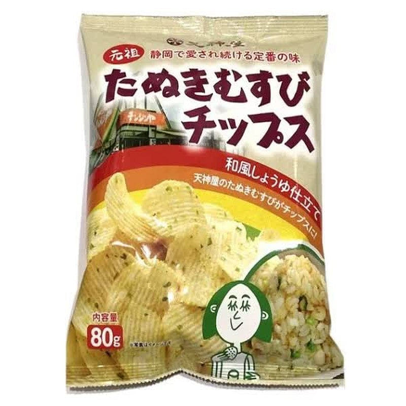 Tenjinya Tanuki Musubi Chips 80g 1 개