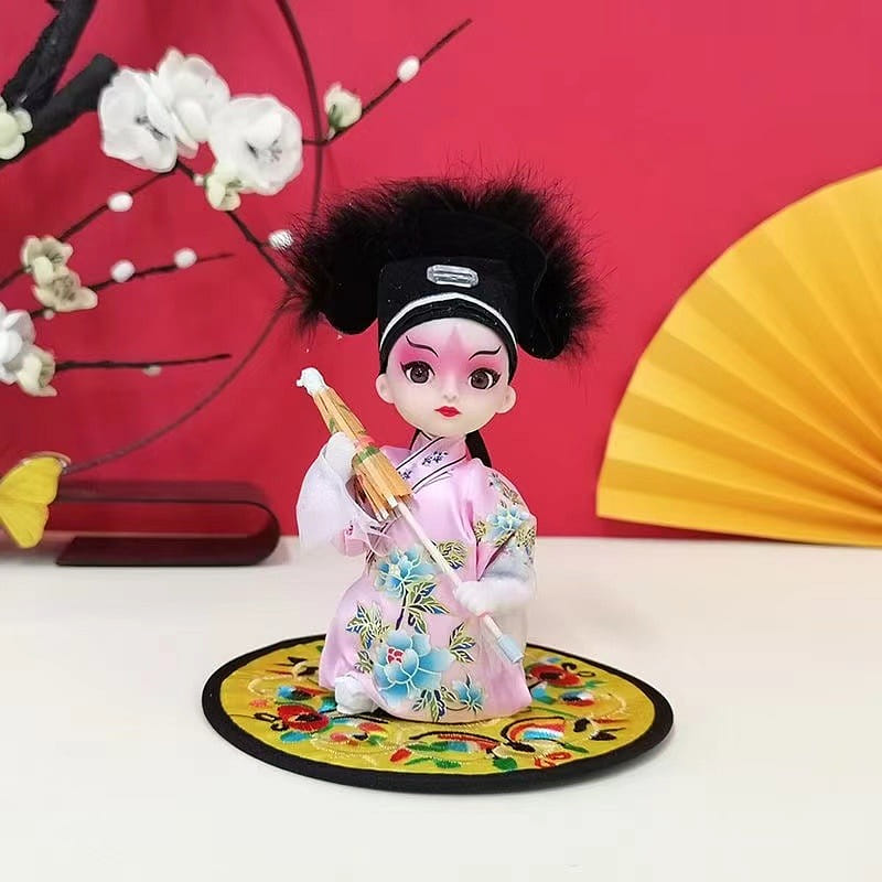 Handmade Peking Opera Figurine - Silk Cloth Doll for Home Decor and Gifts-13 150 グラム