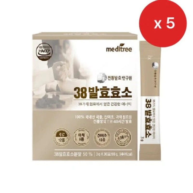 [묶음할인] 전통발효연구원 38 발효효소 1 Box (3gX30포) X 5세트 150 개입
