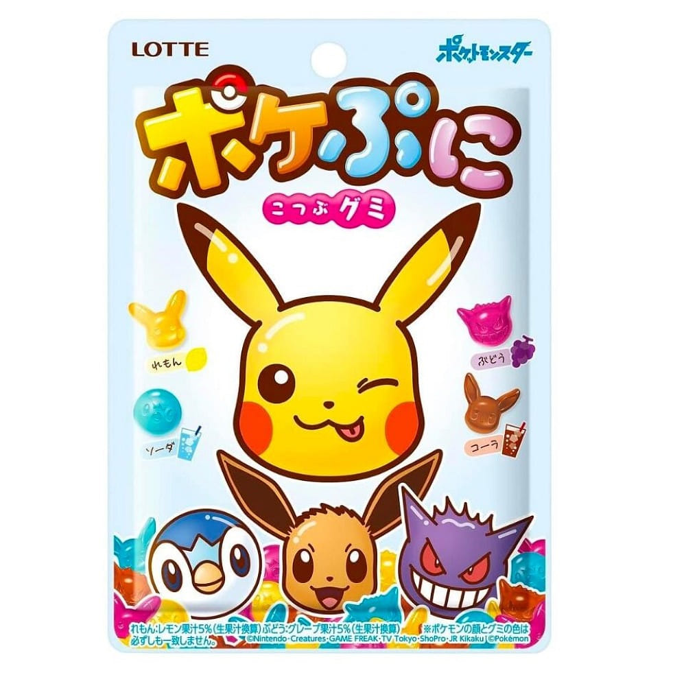 LOTTE Pokepuni Four Flavor Small Grain Gummy 80g 1 pack 1 each 1 ส่วน