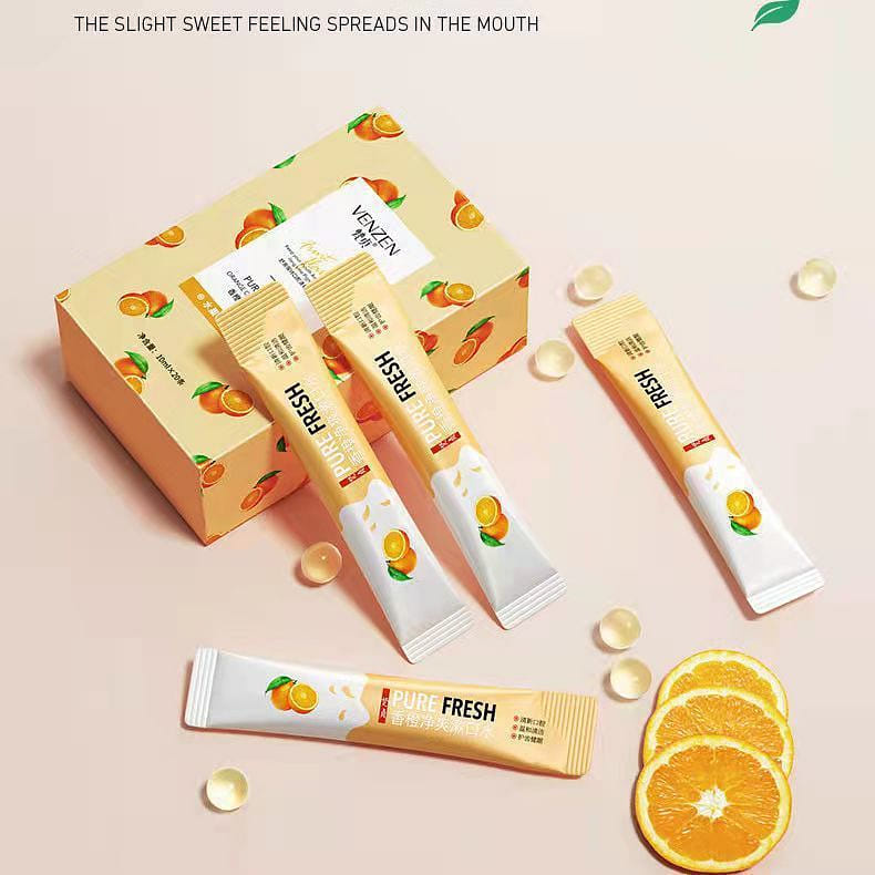Travel Size Mouthwash Oral Freshness-Orange Flavor 20 개입