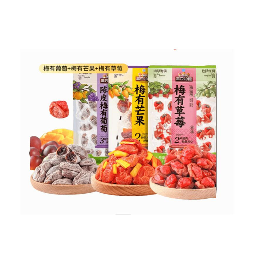 Grapes, strawberries and mangoes mixed with 100g*3 300 g