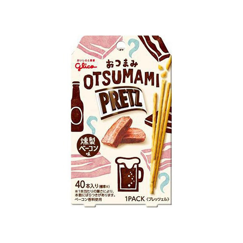 Glico Pretz Smoked Bacon Flavor Crispy Sticks 24g 1 ส่วน