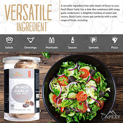 Whole Black Multi Clove Garlic - Fermented for 90 Days - Naturally Aged - Multi 8.5 oz