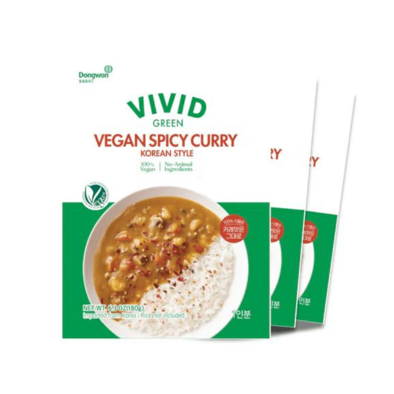 [Dongwon] Vivid Green Vegan Spicy Curry 180g * 3 Pack 180 g
