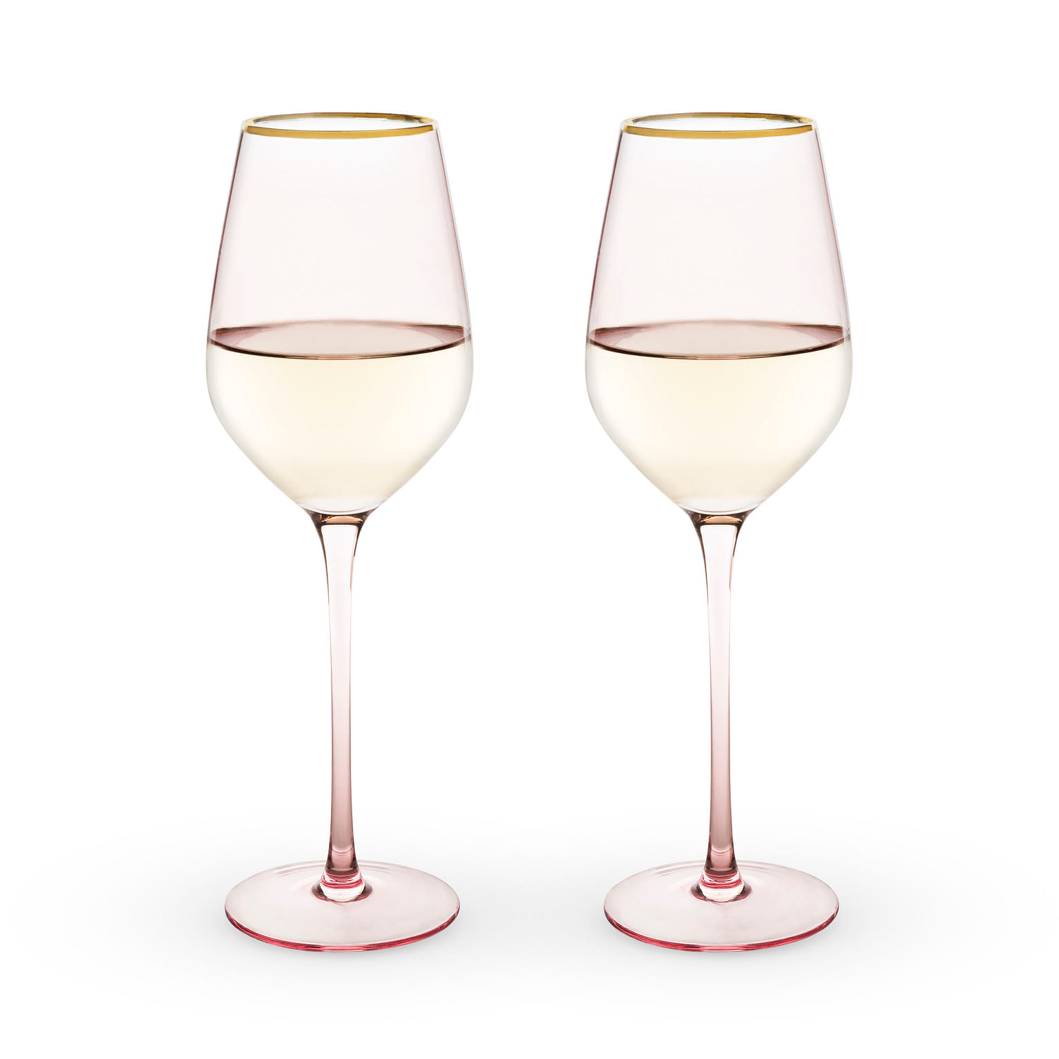 Rose Crystal White Wine Glass by Twine Living® (Set of 2) 2 phần