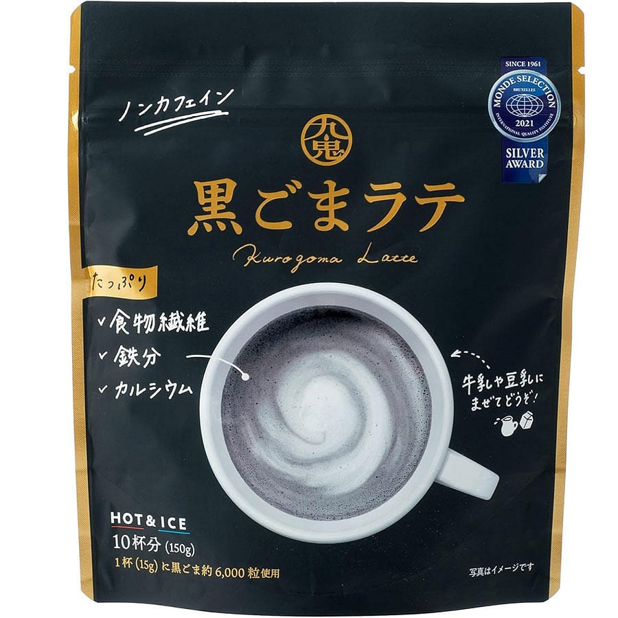 KUKI Black Sesame Latte Decaf Slightly Sweet 150g/ 1 ส่วน