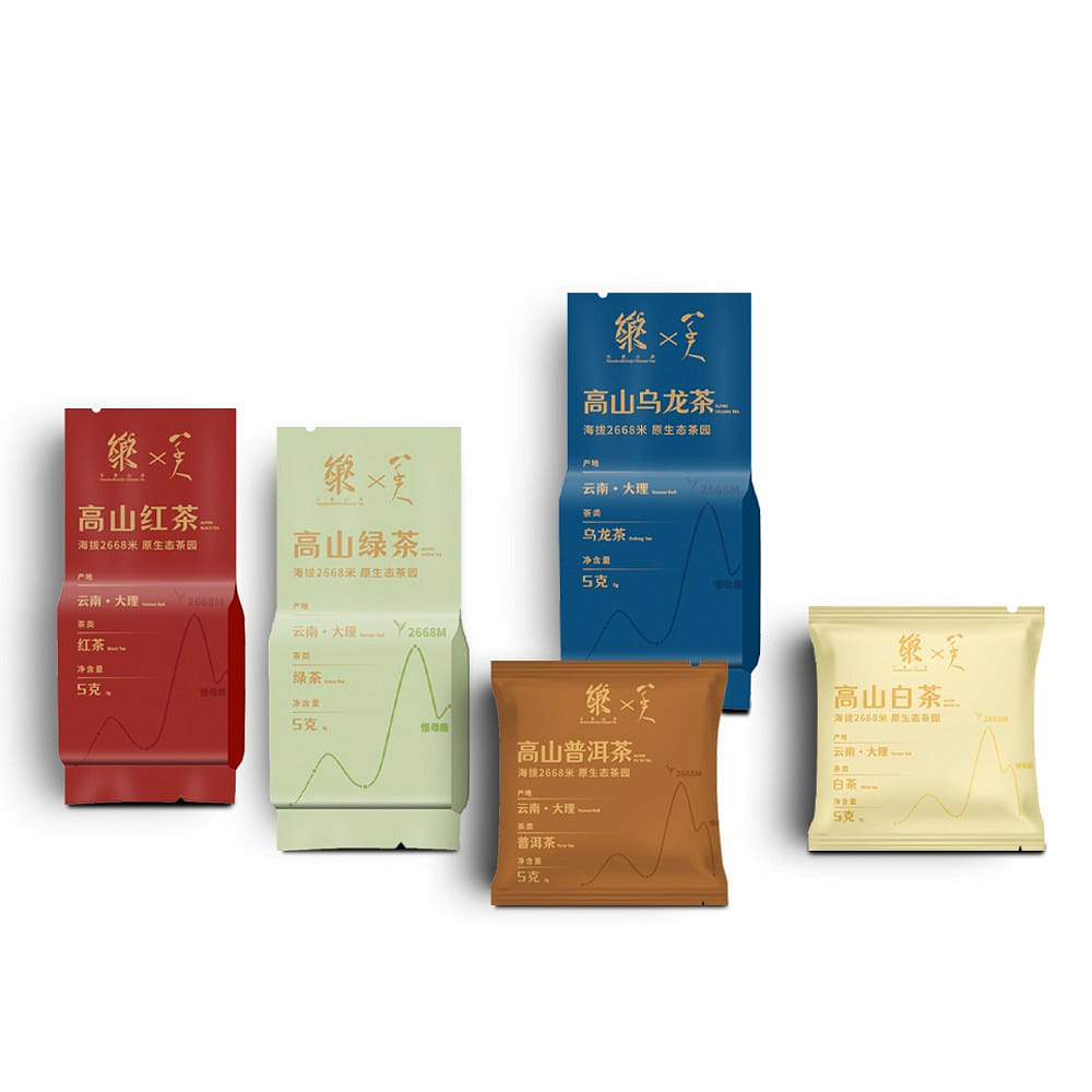 Lapsangstore 5 Flavors 2668m Yunnan Alpine Ecology Tea Collection (5g*10 bags) 50 กรัม