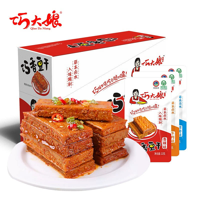 Qiaodaniang Spicy Flavor Qiaoxiang Dried Beans 440g Dried Tofu Snacks Dried Bean 440 g