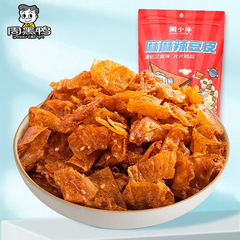 Zhouhei duck Spicy Beancurd Skin Hot Strip Hot Slice Spicy Taste Snack 60g 60 グラム