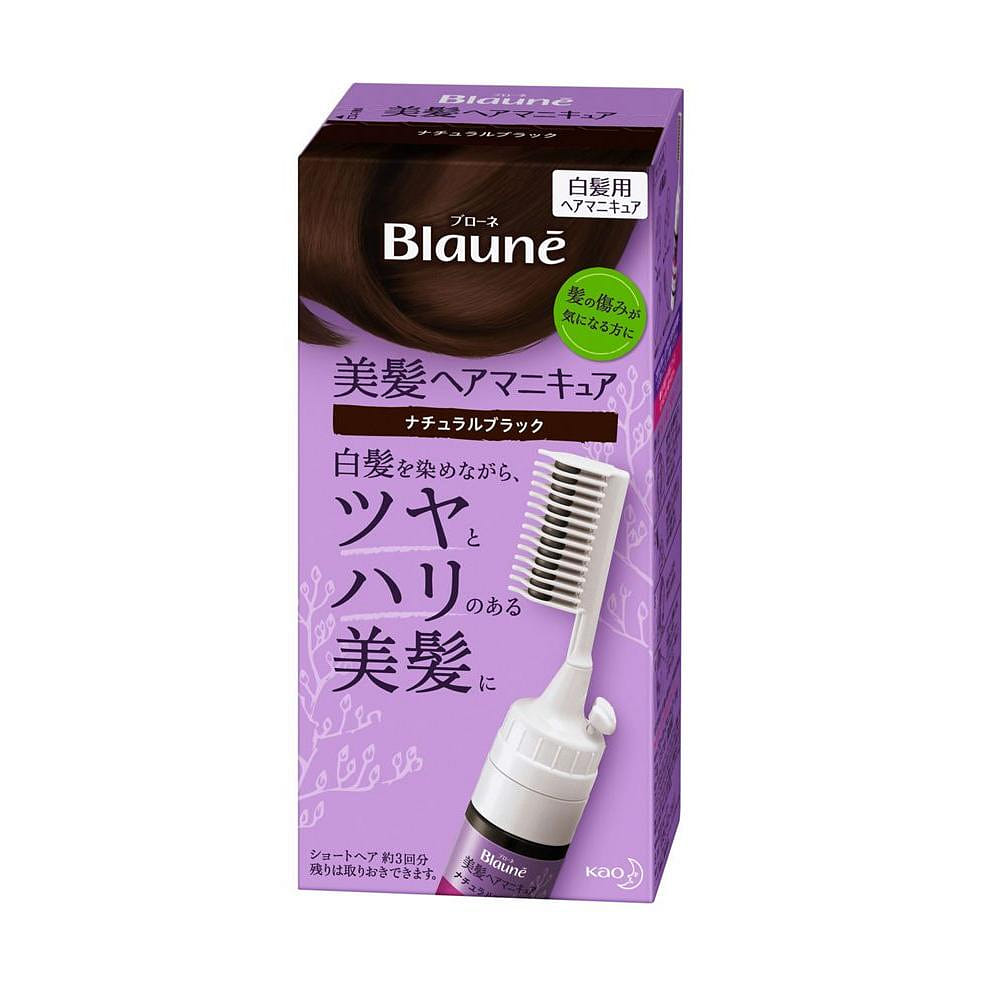KAO Blaune hair dye with comb 80g natural black 1 ส่วน