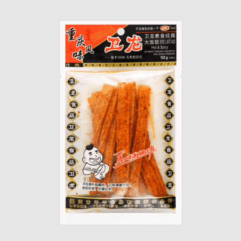 Spicy Wheat Flour Strip Chili Snack102g 1 ส่วน