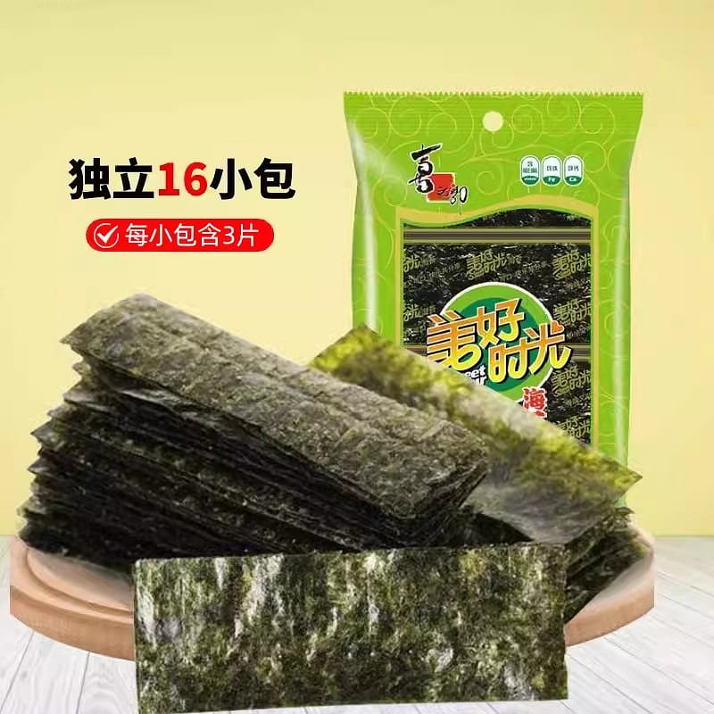 Kizuna Good Time Original Seaweed Slices 16pcs 12g Instant Sushi Seaweed 12 그램