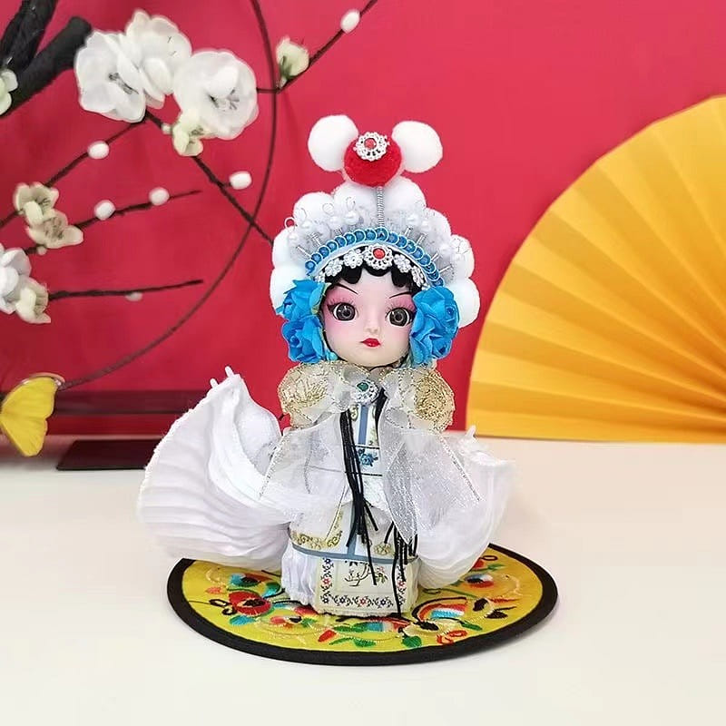 Handmade Peking Opera Figurine - Silk Cloth Doll for Home Decor and Gifts-11 150 그램