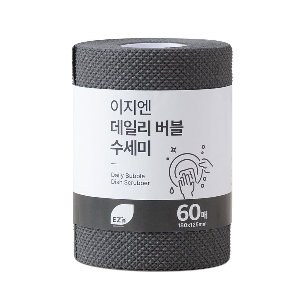 [EZ'n] 이지엔 데일리 버블 수세미, 그레이, 60매, 1개 1 개
