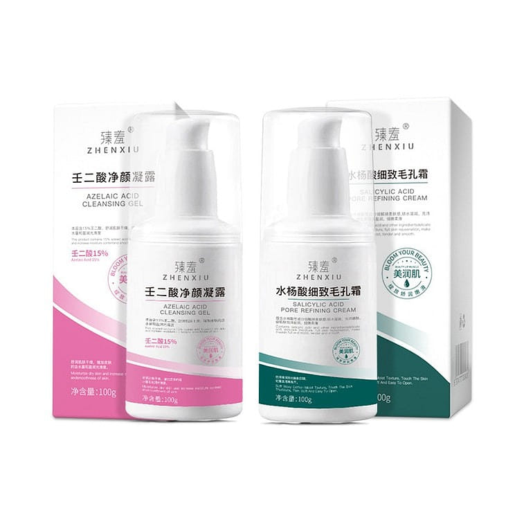15% azelaic Acid Cleansing Gel 100g+ Salicylic Acid Pore Refining Cream 100g 200 กรัม