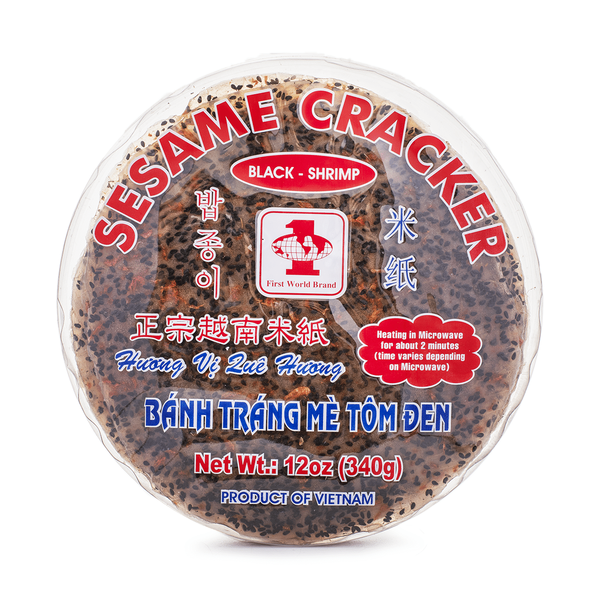 Bánh Tráng Mè Tôm Đen 12 oz