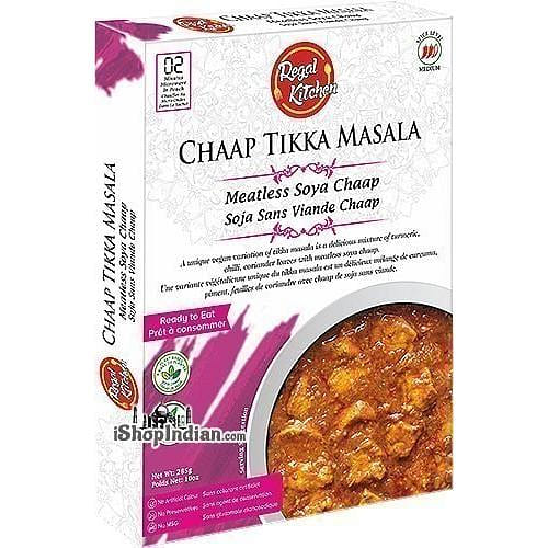 Regal Kitchen Chaap Tikka Masala - Tikka Masala Soya Curry (Ready-to-Eat), 10 oz box 10 オンス