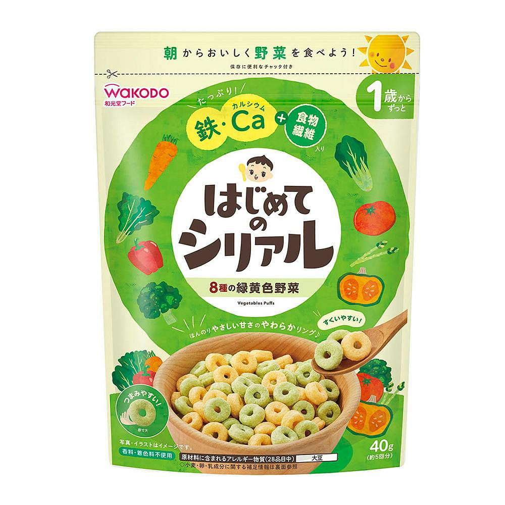 WAKODO Green&Yellow Vegetables First Cereal Rings 40 g