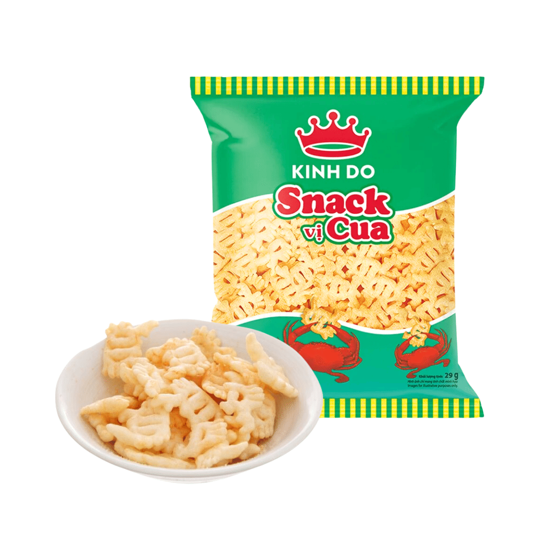 Snack Cua Kinh DO  Bim Bim Cua Xanh 29gr 29 그램