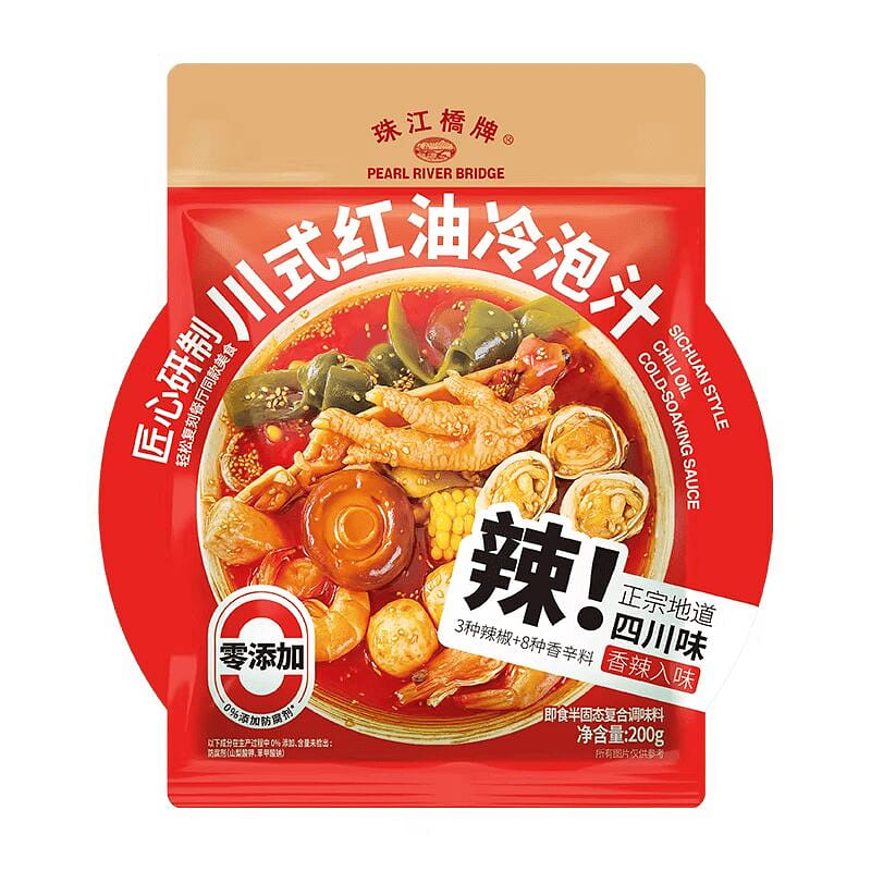 珠江桥牌 川式红油冷泡汁钵钵鸡冷泡汁200g*1袋 200 克