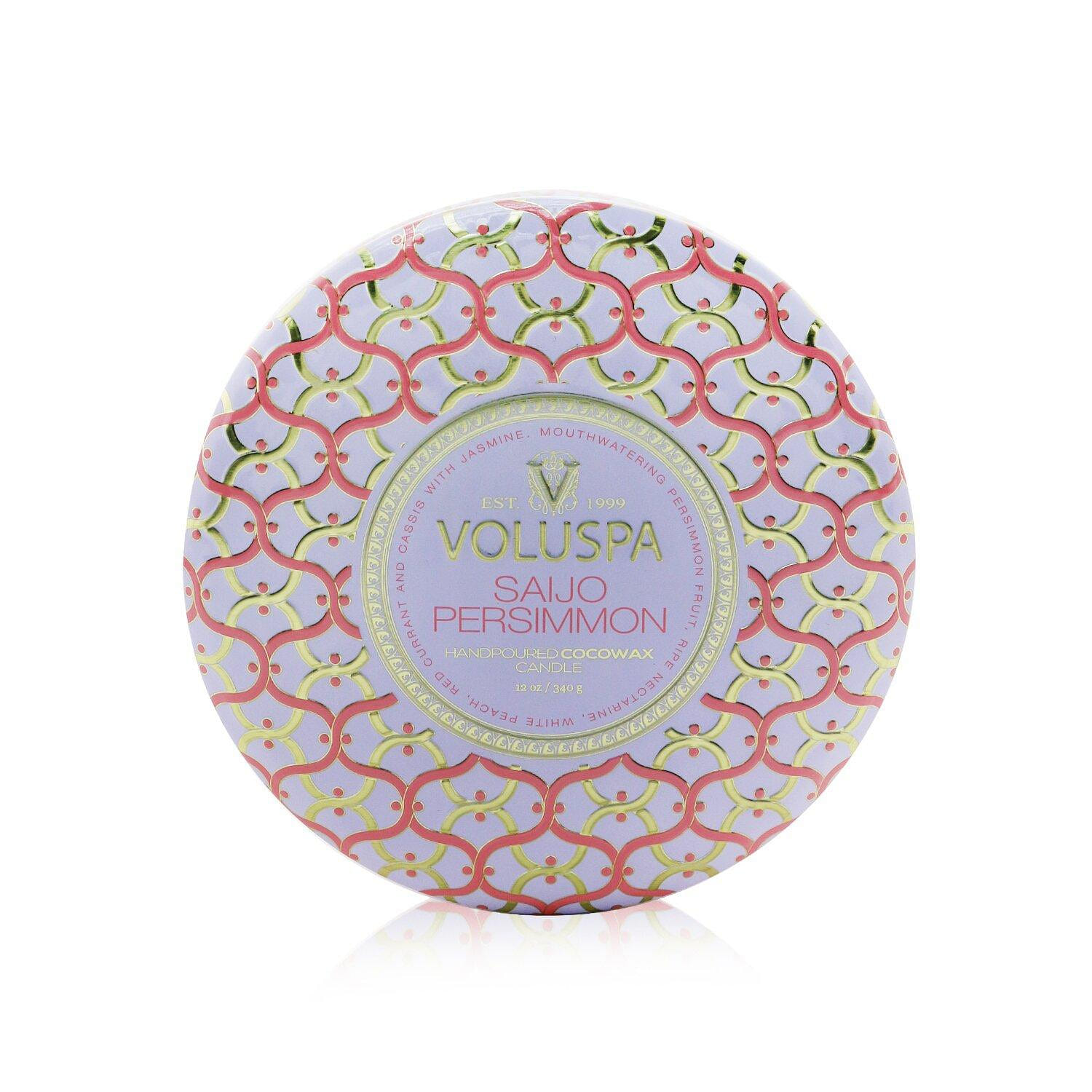 Voluspa  Wick Decorative Tin Candle - Saijo Persimmon  340g/12oz 340 그램