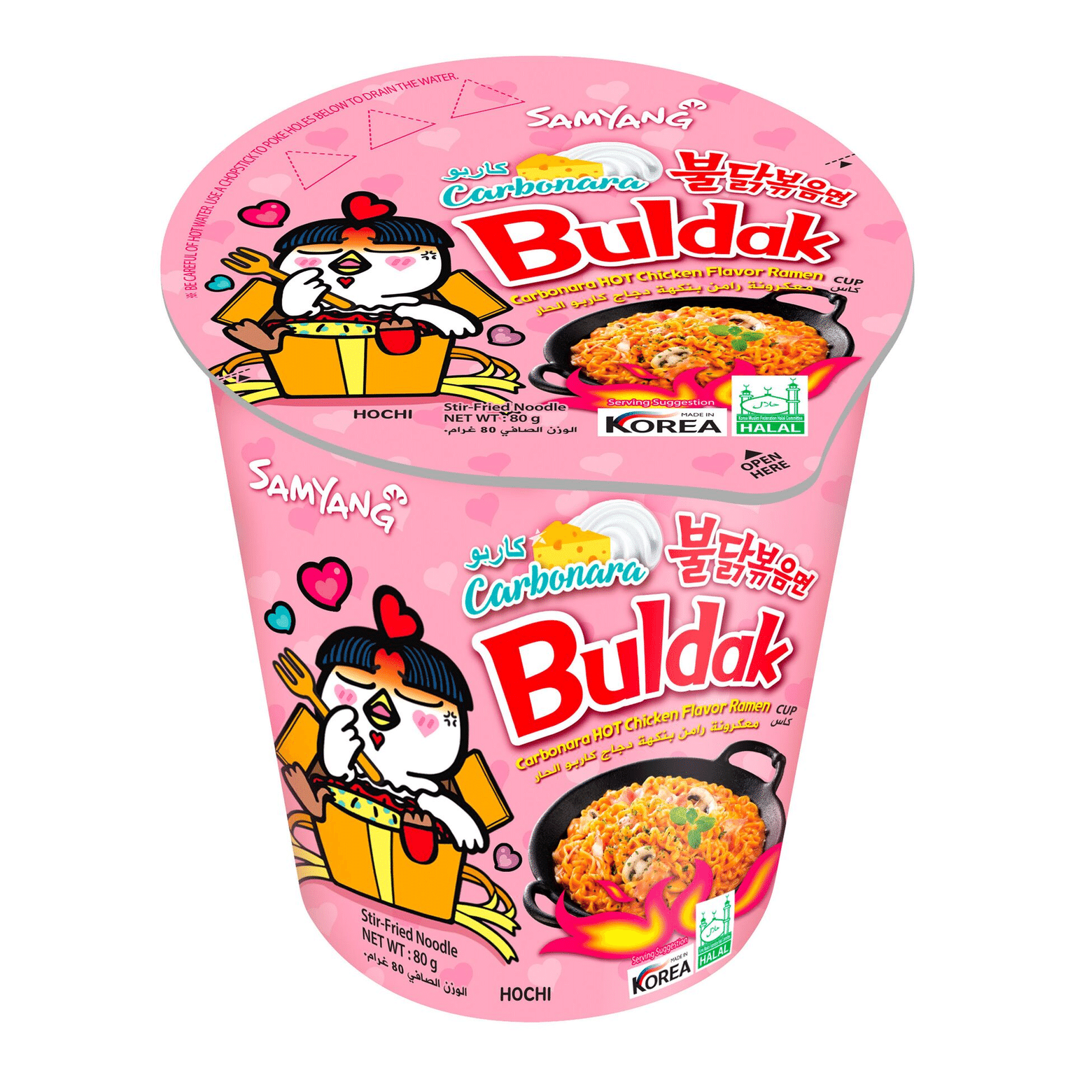 Samyang Buldak 라면 까르보나라 불치킨맛(컵) 1 개