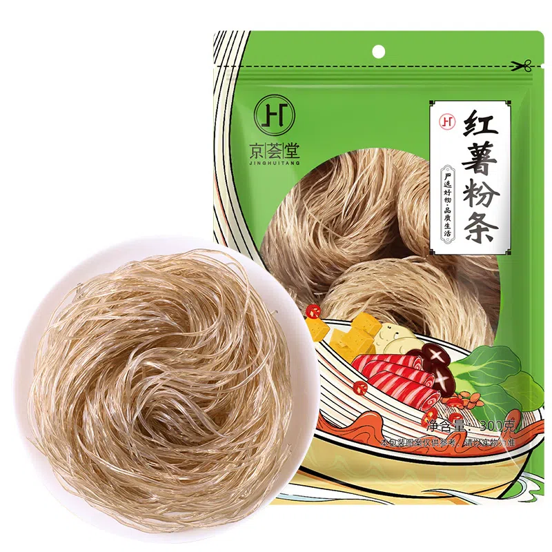 Jinghuitang Sweet Potato Noodles 300g * 1 Bag Jindao Round Noodles Hot Pot Noodles 300 그램