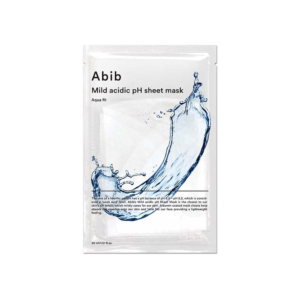 Abib Mild Acidic pH Sheet Mask Aqua Fit- 1 Box of 10 Sheets 30 밀리리터