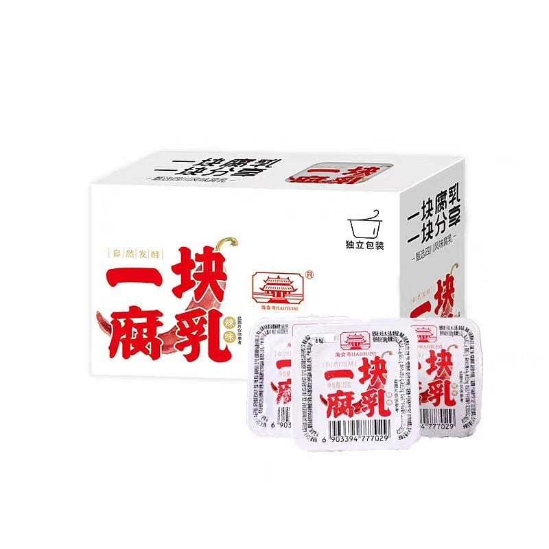 Hai Hui Si A piece of fermented bean curd spicy 198g*1 box 198 그램