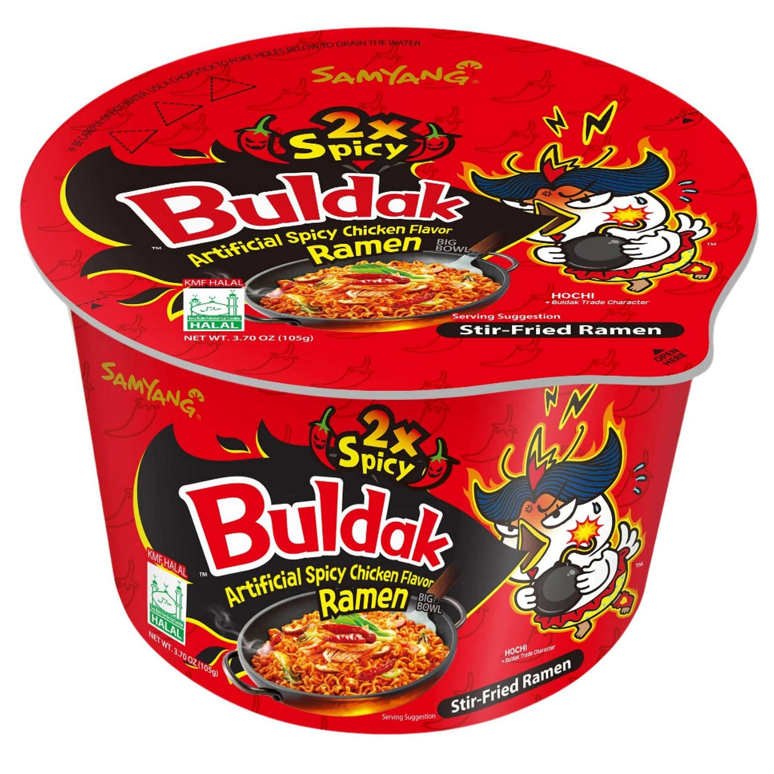 Samyang Hot Chicken Ramen 2x Spicy 3.7oz 1 Bowl 1 개