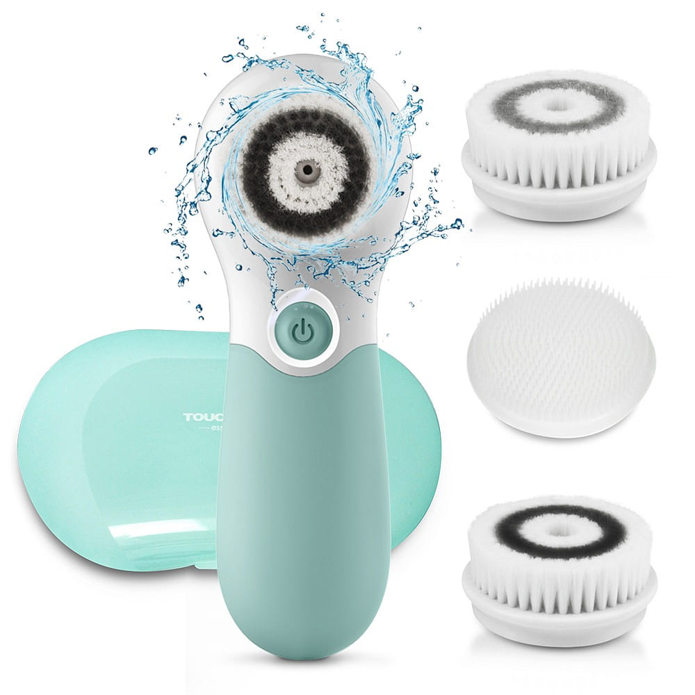 TOUCHBeauty Electric Facial Cleansing Brush With 3 Cleanser Heads And 2 Speeds 1 count
