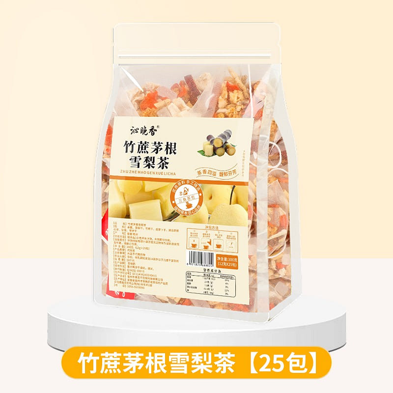Qinwanxiang Bamboo Cane Maogen snow pear Tea Bag 300g/bag (25 packets) 1 케이스