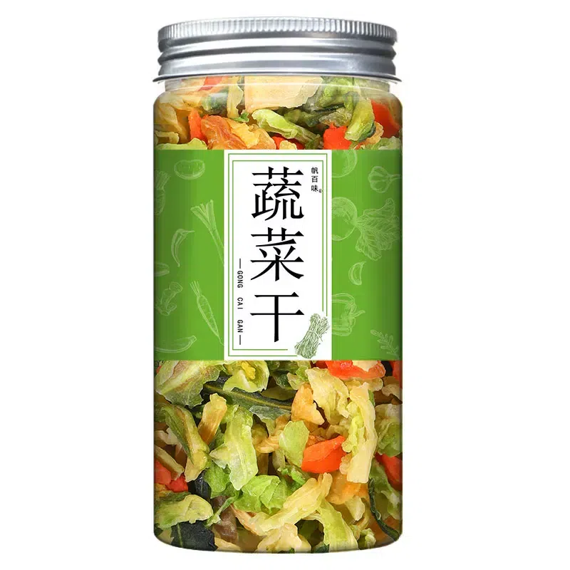 A variety of vegetables mixed with 100g. 1 bottle