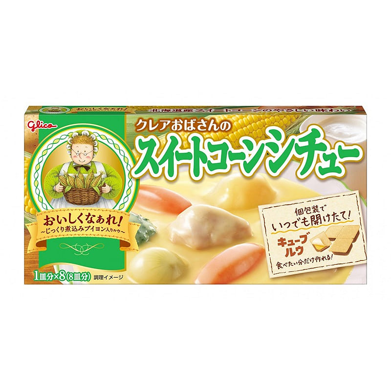 格力高 Glico 濃湯燉菜料 8個 玉米甜湯味 1 份