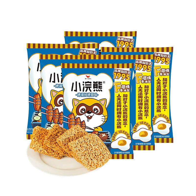 Little Raccoon Roasted Wing Crispy Noodles  35g*6 6 pack