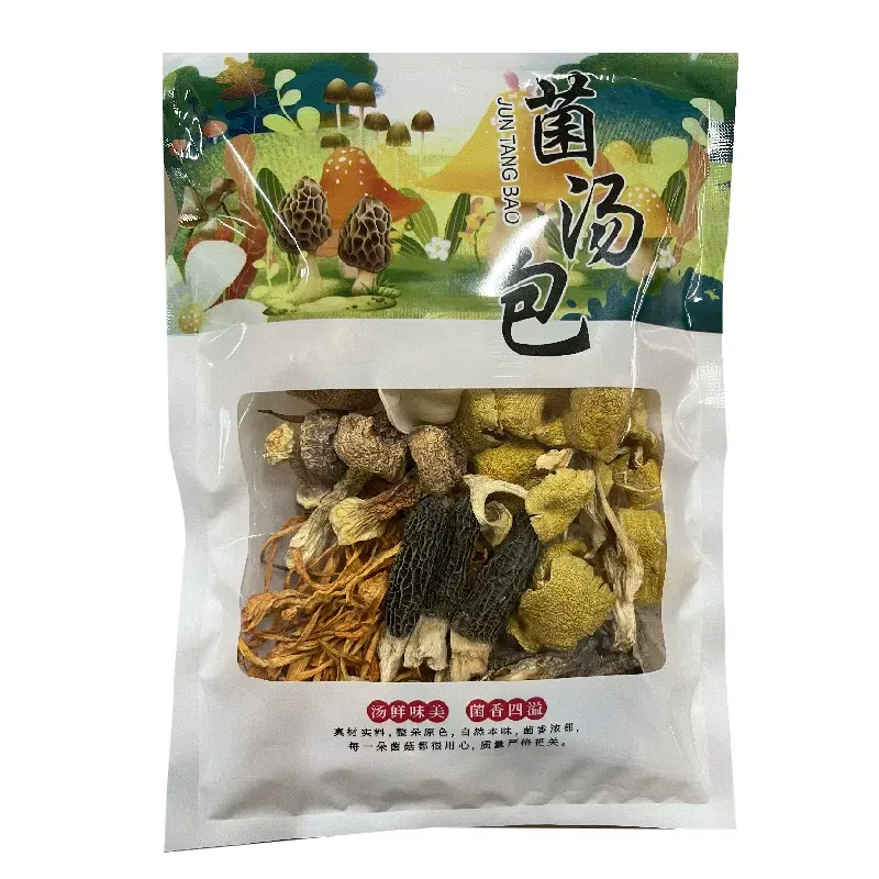 Mushroom soup contains 250g morel mushrooms. 250 g