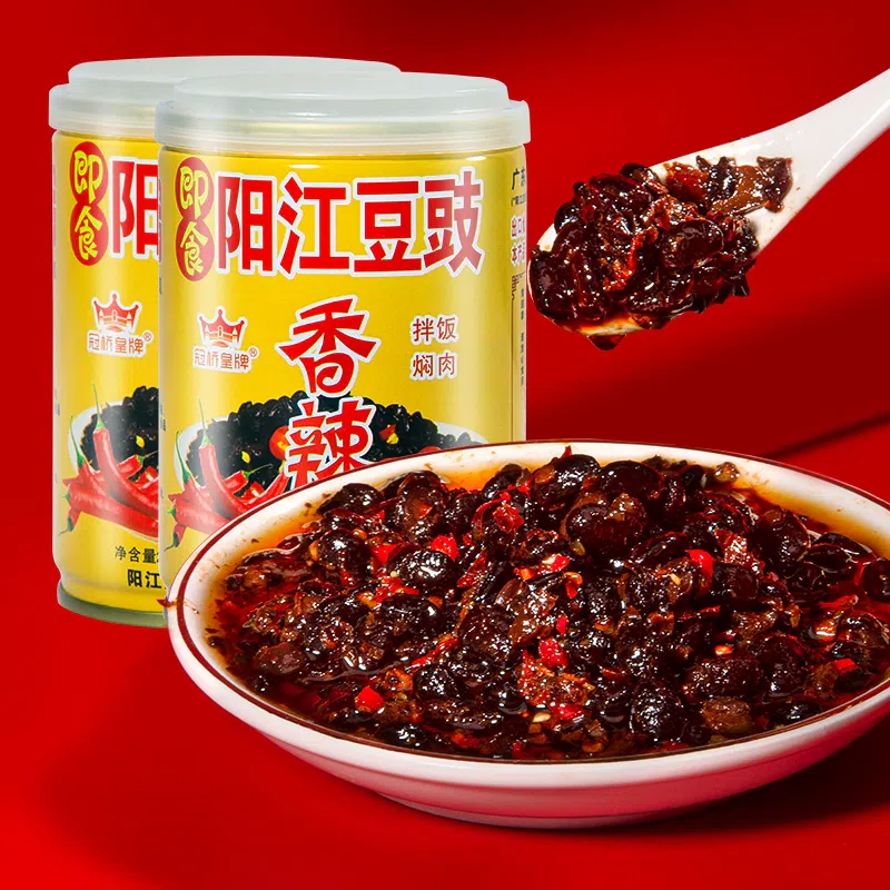 Guanqiao Ace Yangjiang Tempeh Authentic Instant Black Bean Drum Sauce Mixed Noodles Steamed Pork Ribs Soy Sauce King Seasoning Sauce 210g*1 210 g