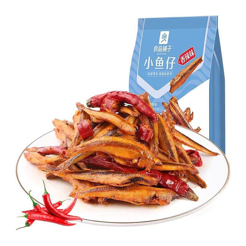良品铺子香辣小鱼仔120g*1袋辣味海鲜零食小吃 120 克