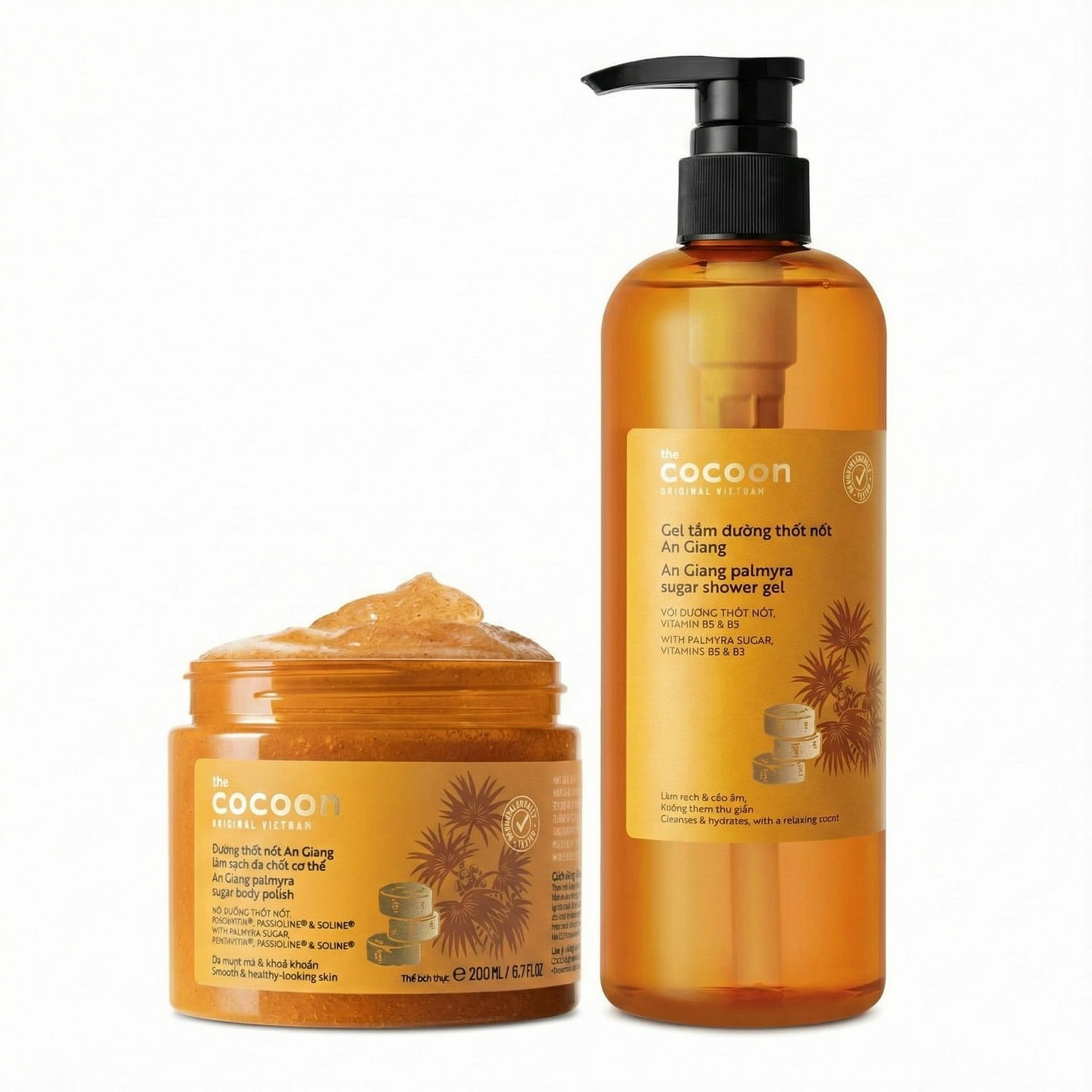 Cocoon Palm Sugar Body Cleanse & Scrub Set 2 pack