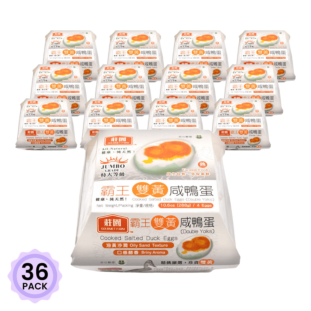 Gourmet Farm Double Yolk Boiled Salted Duck Eggs 4pcs 2.65 oz*4 counts*36 pack