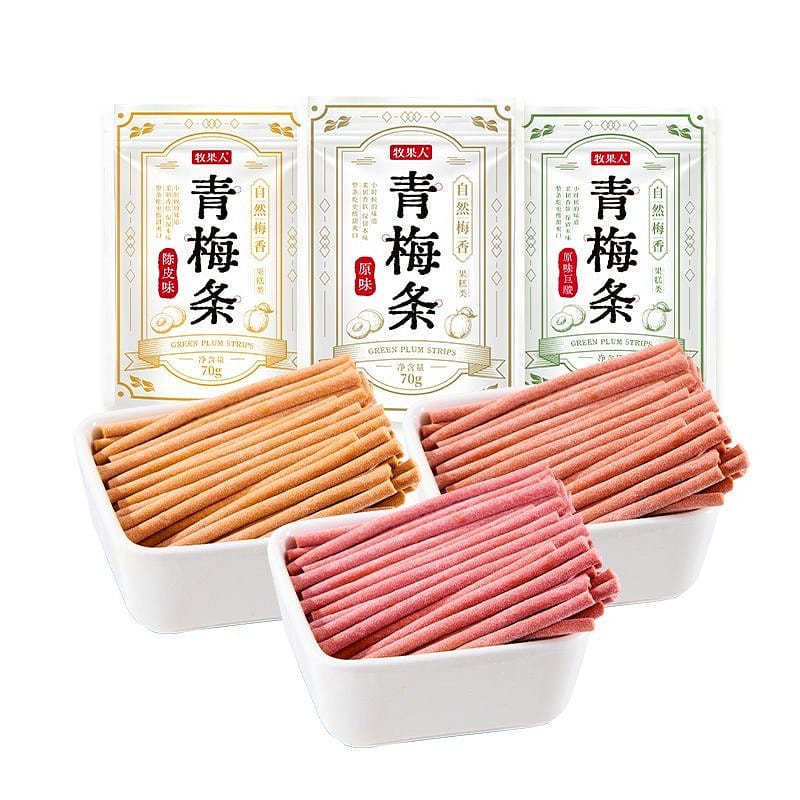 Muguoren Tangerine Peel Flavored Green Plum Strips 140 g