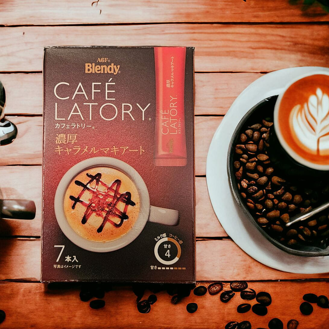 AGF Blendy Cafe Latory Caramel Macchiato 7 Sticks 81 그램