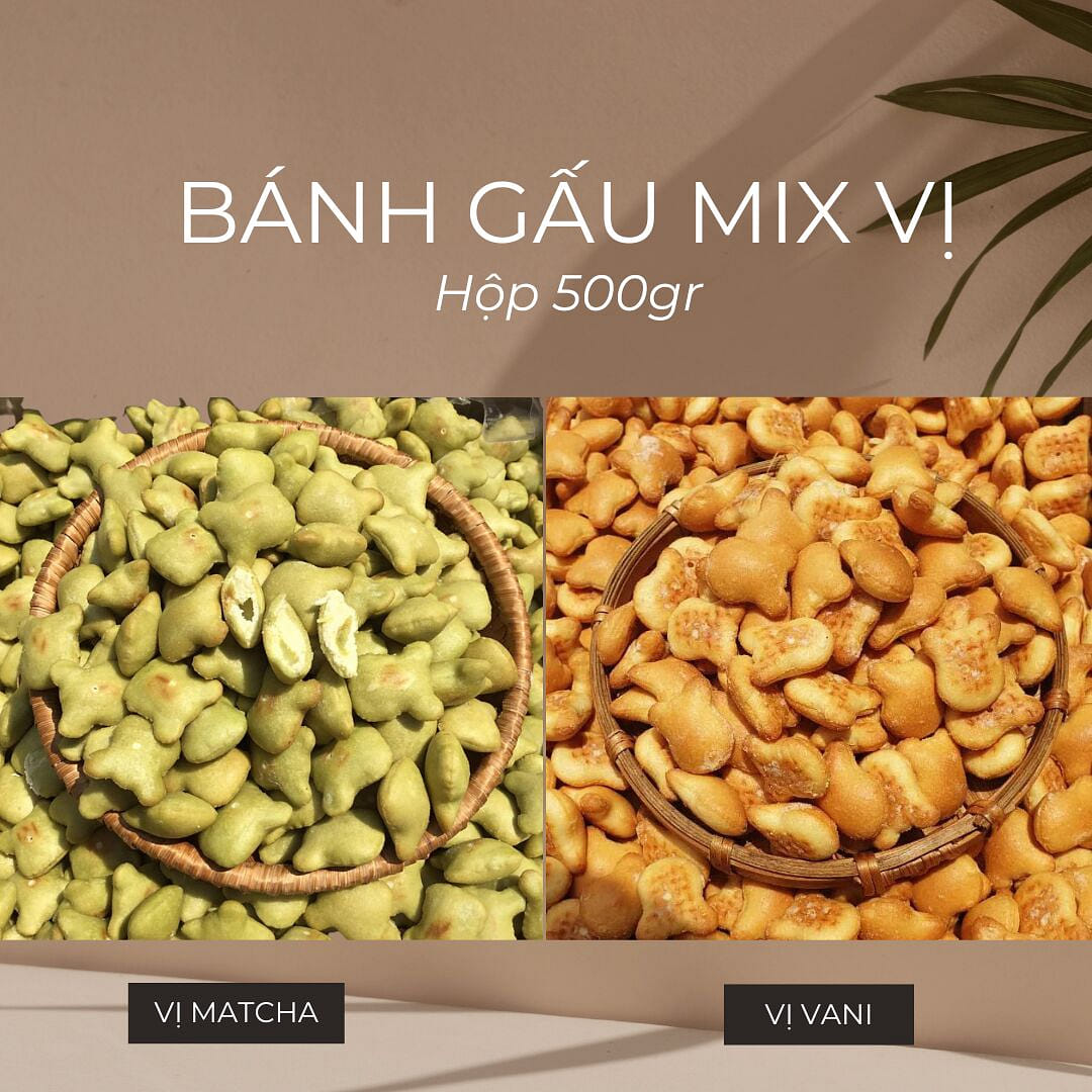 BÁNH GẤU NHÂN KEM MIX VỊ 500 g
